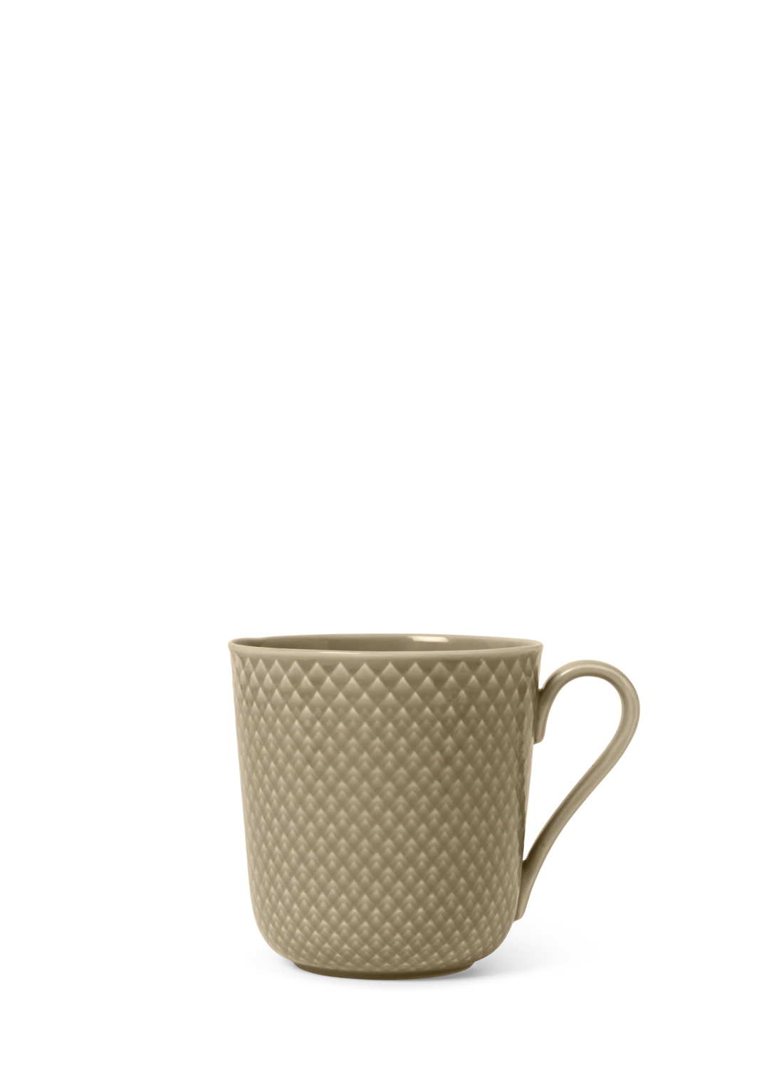Rhombe Earth Mug with handle 39 cl Brown Clay