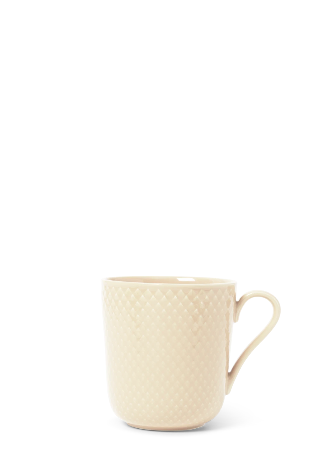 Rhombe Earth Mug with handle 39 cl White Marble