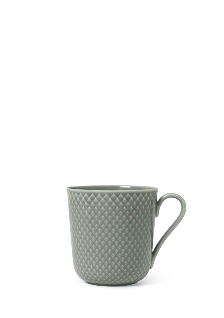 Rhombe Earth Mug with handle 39 cl Moss Green