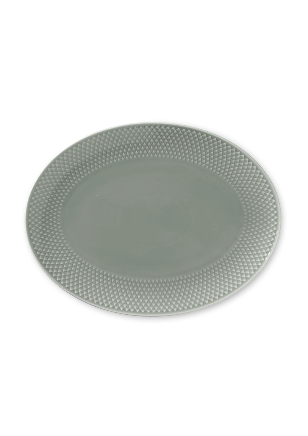 Rhombe Eath Oval Serving Dish 28.5x21.5 cm Green Moss