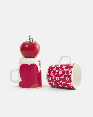 Oiva / Pikkuinen Unikko 6Oth Anniversary white red