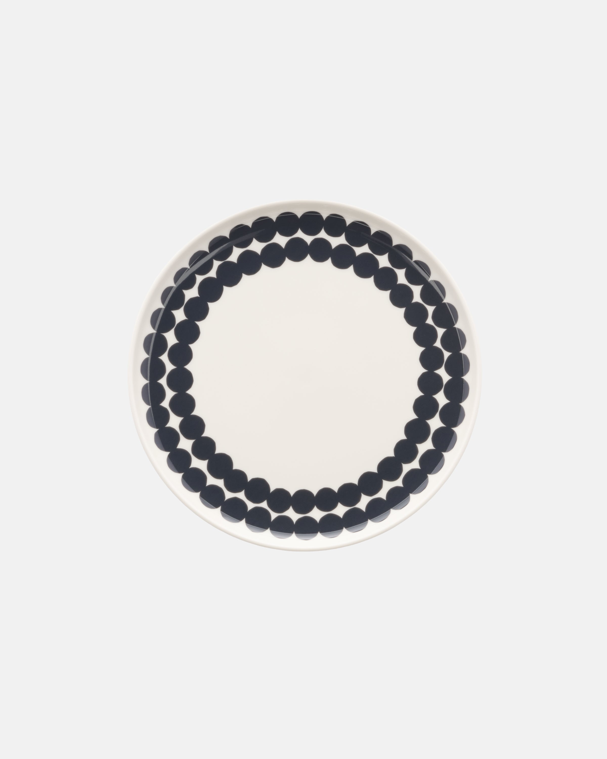 Oiva / Siirtolapuutarha Plate 20 cm white, charcoal