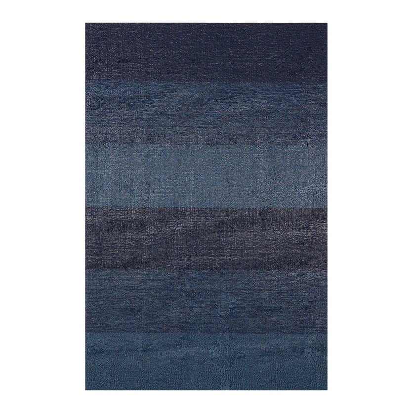 Marbled Stripe Shag Mats - Bay Blue