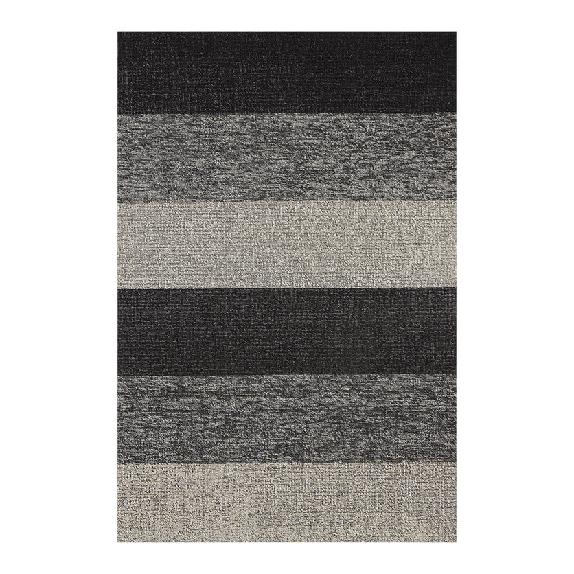 Marbled Stripe Shag Mats - Salt & Pepper