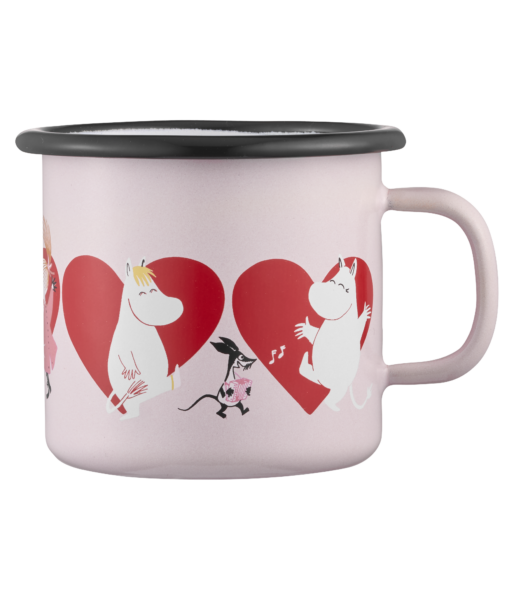 Moomin enamel mug Heart  2.5dl
