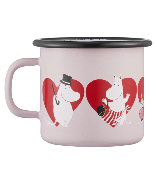 Moomin enamel mug Heart  2.5dl