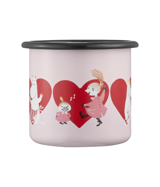 Moomin enamel mug Heart  2.5dl