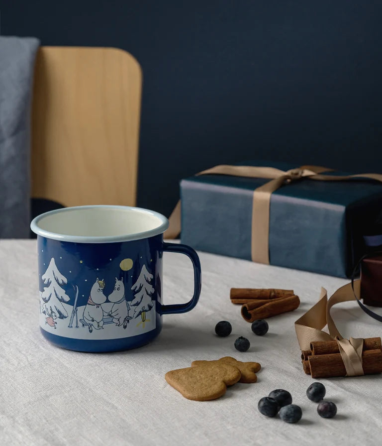 Moomin enamel mug 8 dl Starry Night
