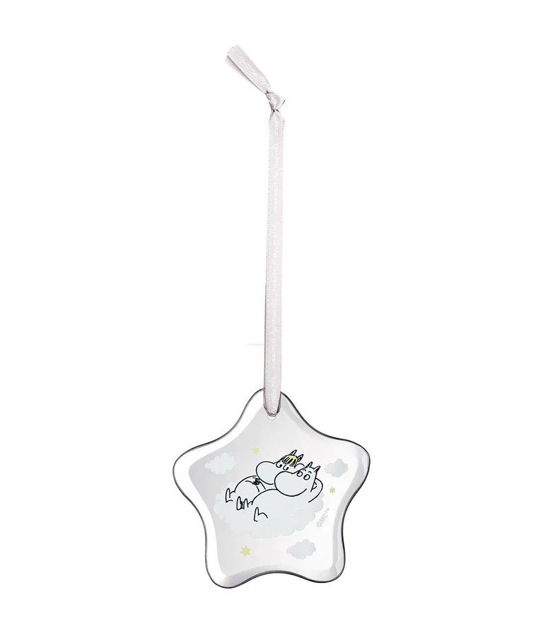 Moomin glass ornament Snorkmaiden and Moomin