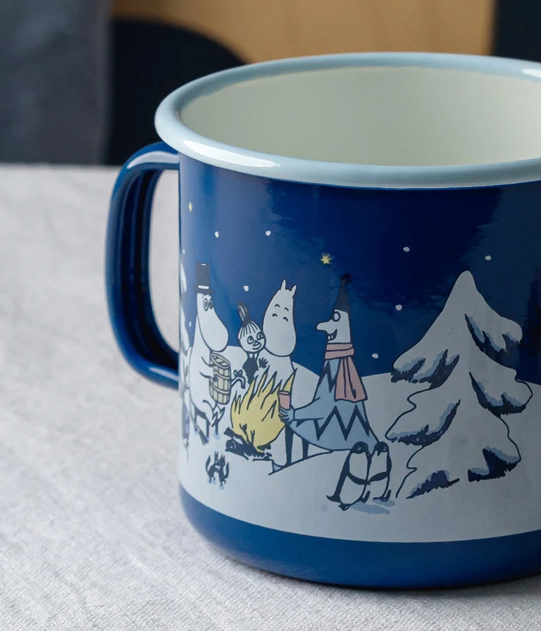 Moomin enamel mug 8 dl Starry Night