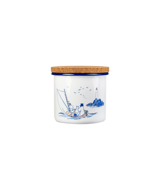 Enamel jar with lid 1,3 L Moomin Sailors