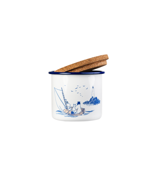 Enamel jar with lid 1,3 L Moomin Sailors