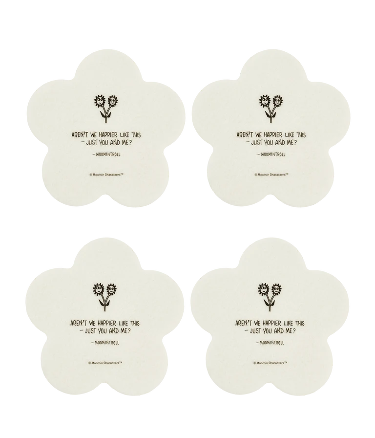 Moomin coasters Flowers 4 pcs/pack