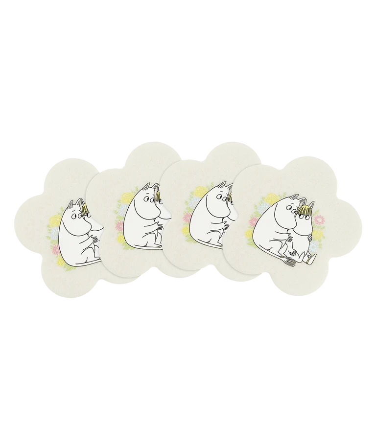 Moomin coasters Flowers 4 pcs/pack