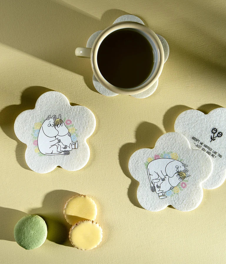 Moomin coasters Flowers 4 pcs/pack