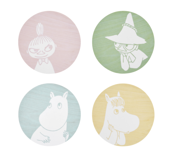 Moomin coasters Ø10cm 4-pack