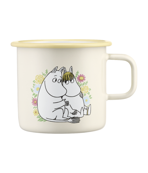 Moomin enamel mug Flowers 5,5dl