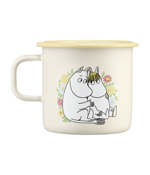 Moomin enamel mug Flowers 5,5dl