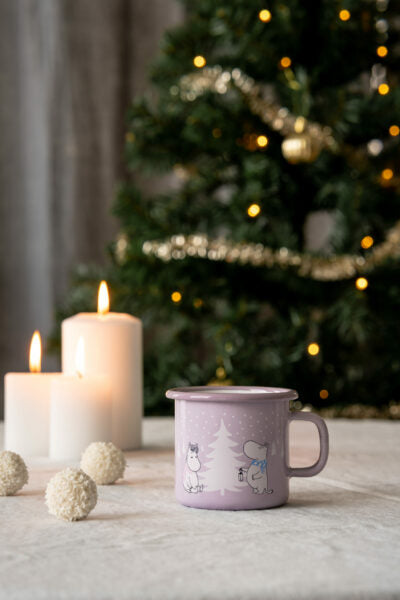 Moomin enamel mug 2,5dl Snowfall