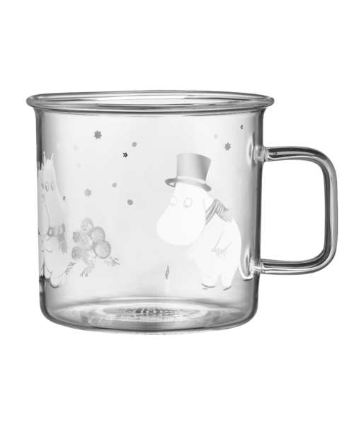 Moomin glass mug Let it Snow  3,5dl