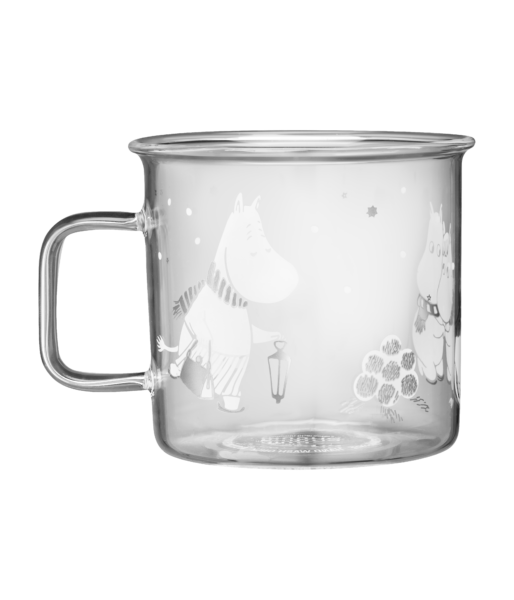 Moomin glass mug Let it Snow  3,5dl