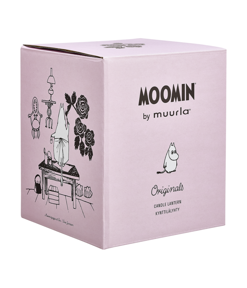 Moomin lantern/vase Roses 17,5cm