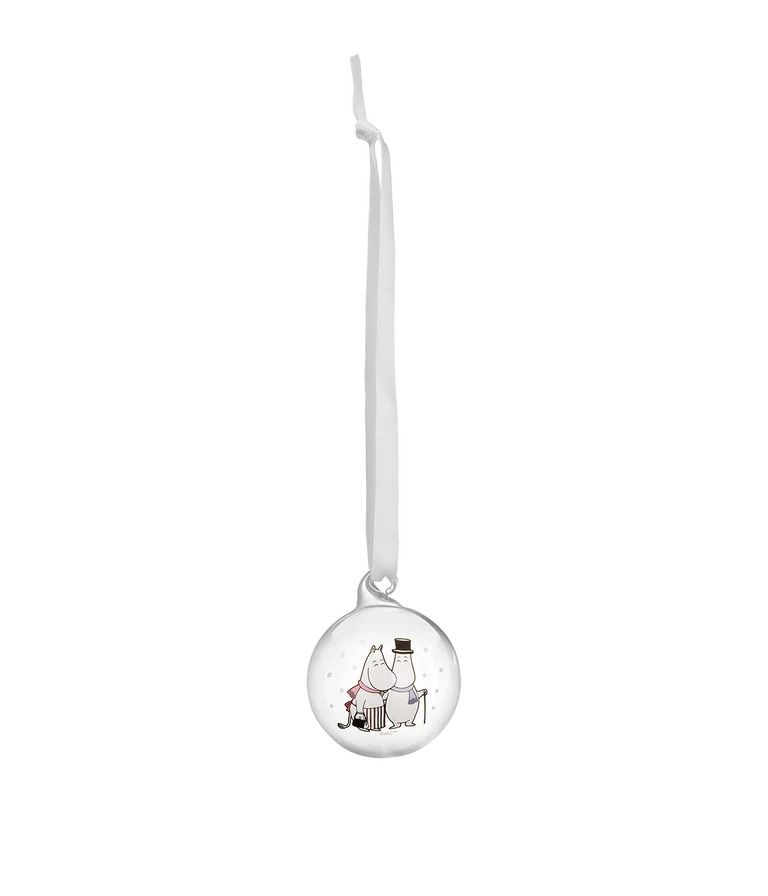 Moomin Christmas bauble Frosty Day 5 cm, Moominmamma and Moominpappa