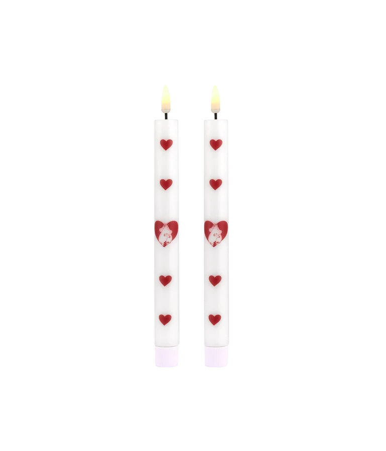 Moomin LED taper candles Heart 2 pcs