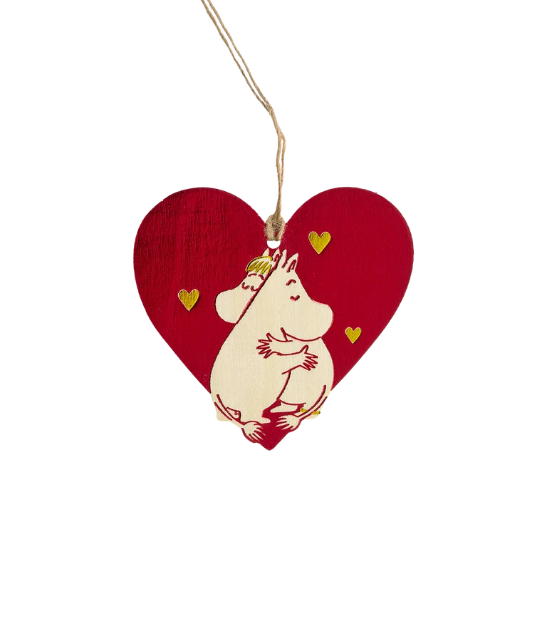 Moomin plywood Christmas decoration Heart 8,5 cm