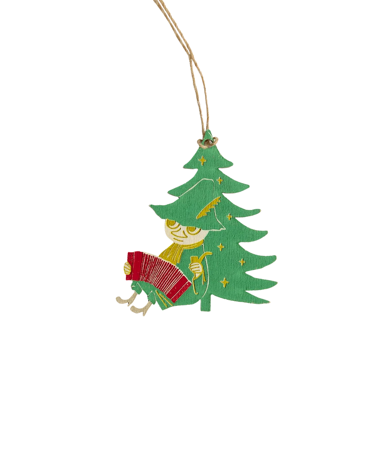 Moomin plywood Christmas decoration Snufkin 8,5 cm
