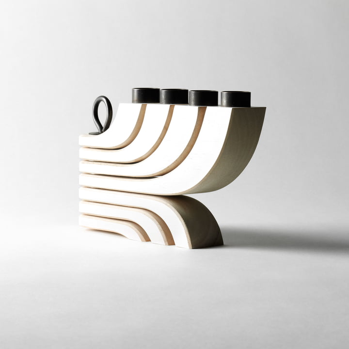 Candle holder Nordic Light 4 white