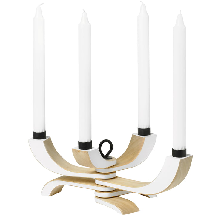 Candle holder Nordic Light 4 white