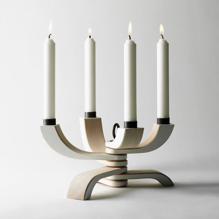 Candle holder Nordic Light 4 white