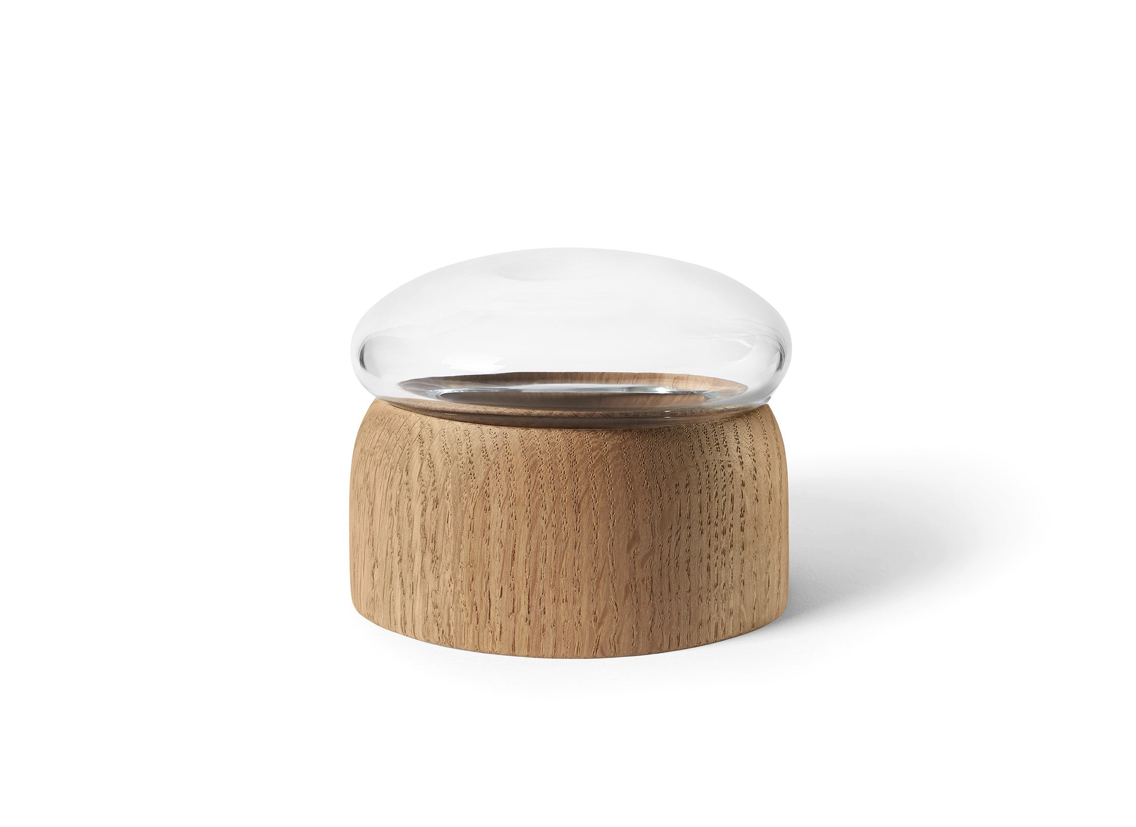 ChiCura Copenhagen Boletus Oak/Clear Glass, w. 12 cm Living / Containers & Vases Oak