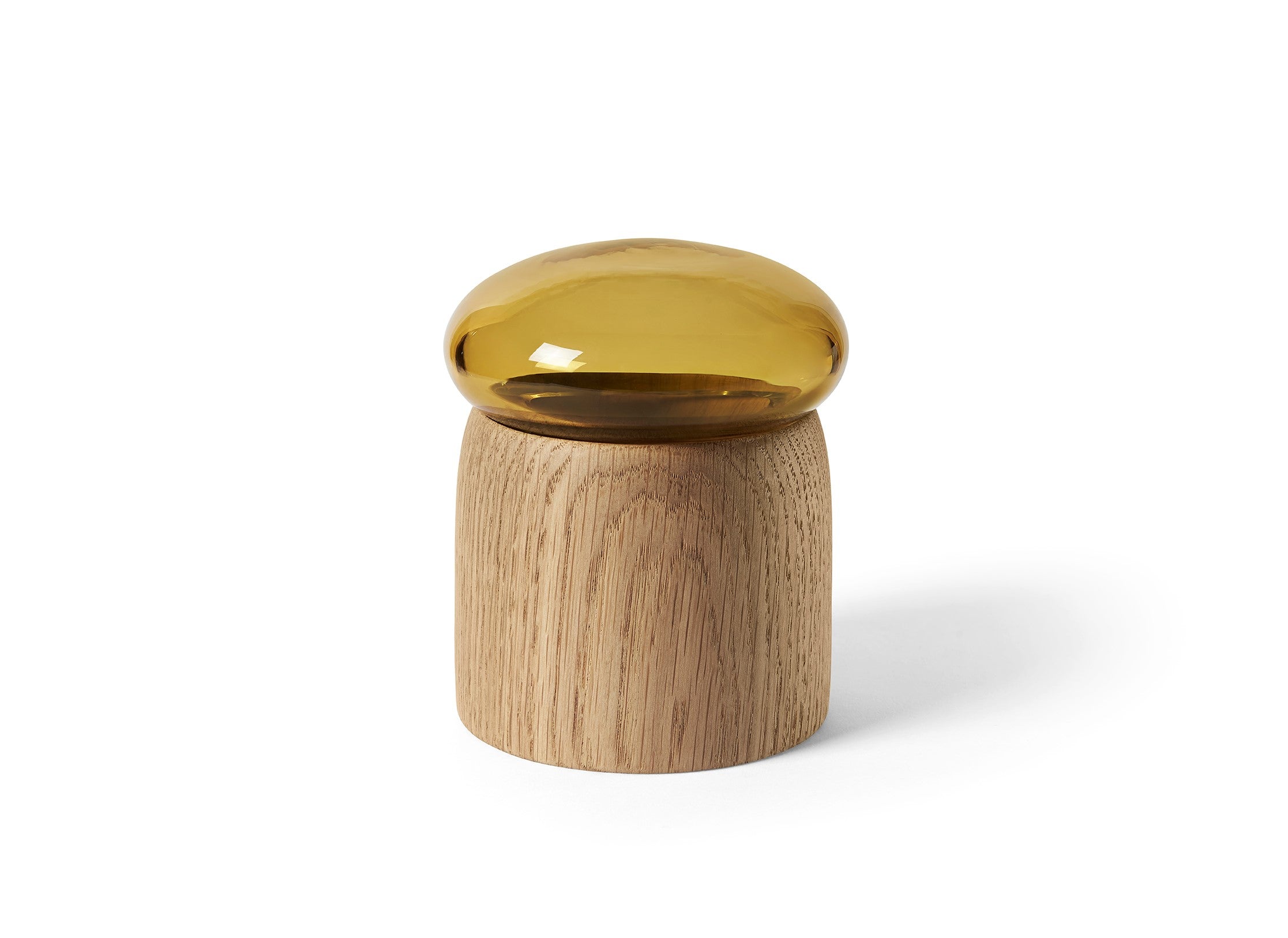 ChiCura Copenhagen Boletus Oak/Amber Glass, w. 9 cm Living / Containers & Vases Oak