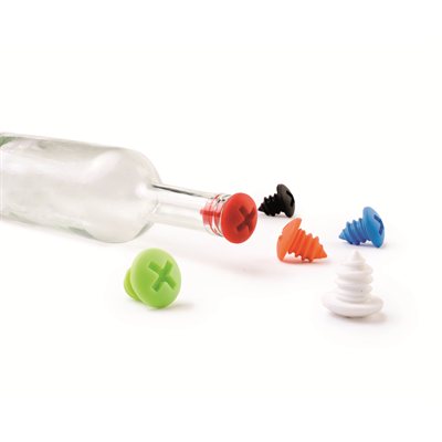 Bottle Screws Red & Orange