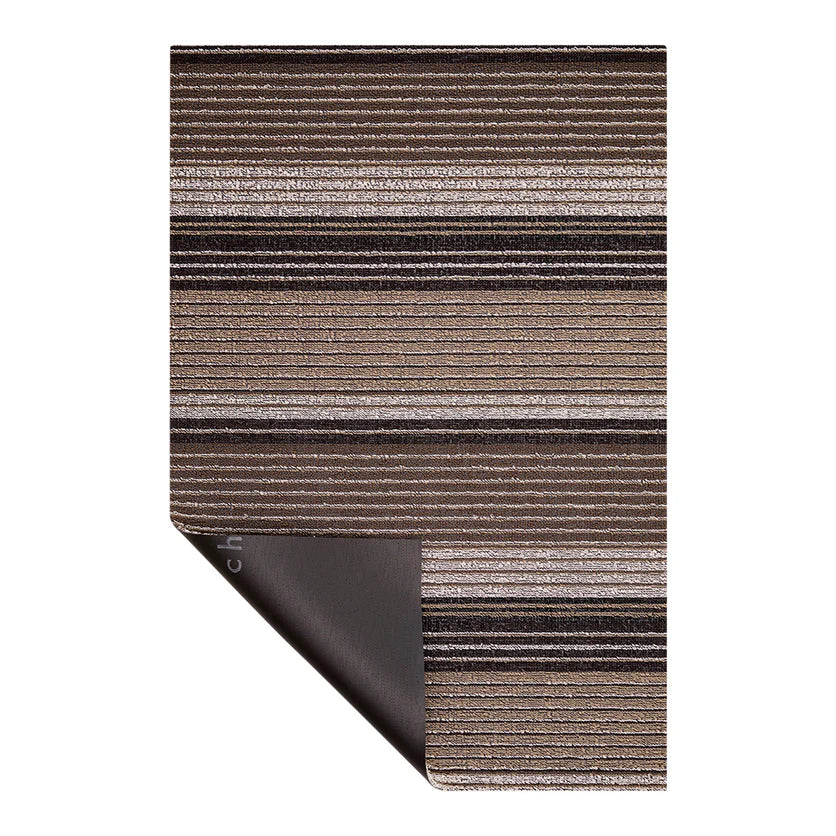 Shag Big Mat Pleat Stripe -OYSTER 36"x60"