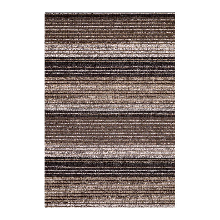Shag Big Mat Pleat Stripe -OYSTER 36"x60"