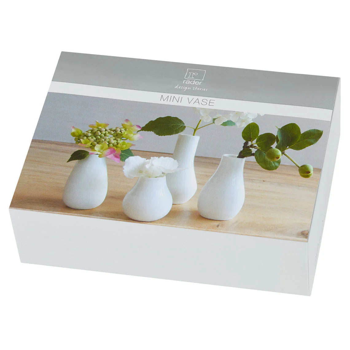 Porcelain White Mini Vases - Set of 4