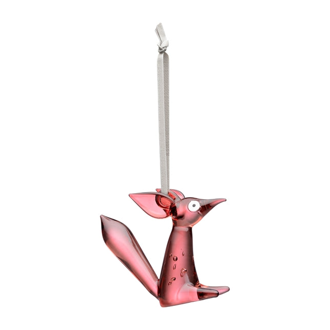 Vulpes ornament sitting 80mm cherry