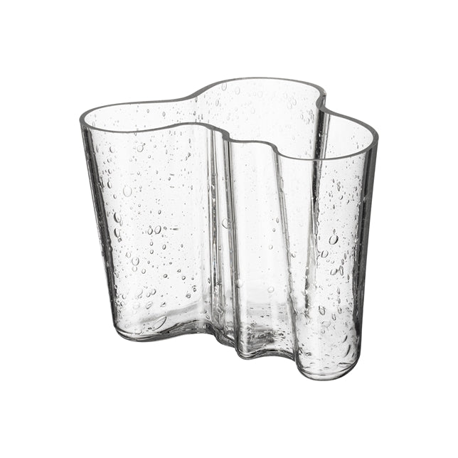 Aalto vase 120mm bubble glass clear