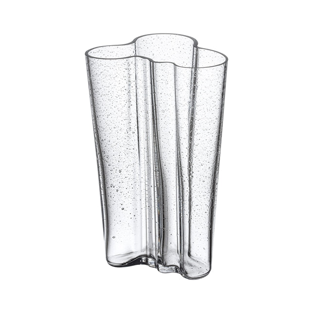 Aalto vase 201mm bubble glass clear