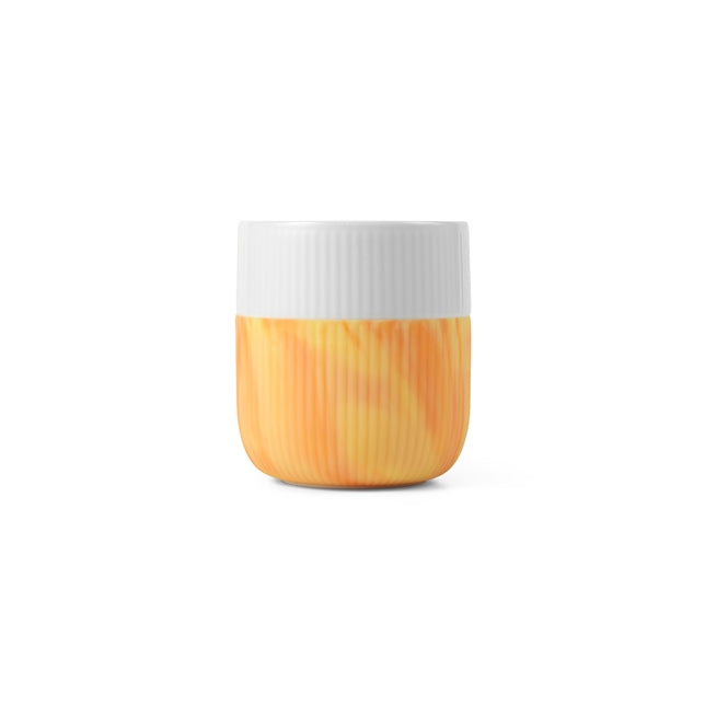 Fluted Contrast Mug 35 cl - Marble FieryYellow