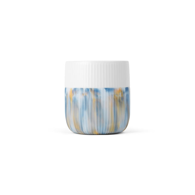 Fluted Contrast Mug 35 cl - Marble Ocean Mist