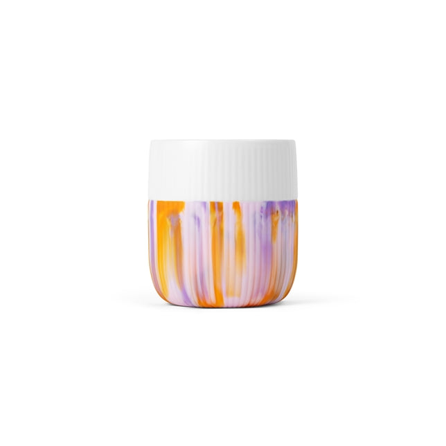 Fluted Contrast Mug 35 cl - Marble Morning Sky