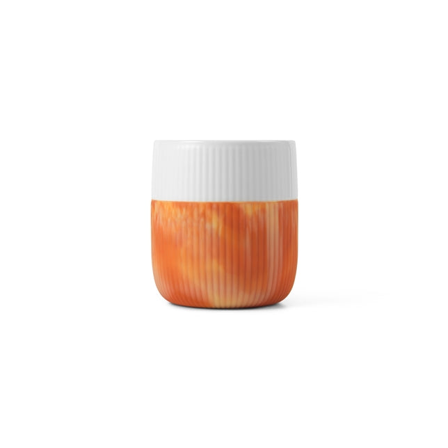 Fluted Contrast Mug 35 cl - Marble Warm Ochre