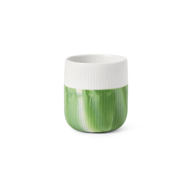 Fluted Contrast Mug 35 cl - Marble Green Grass