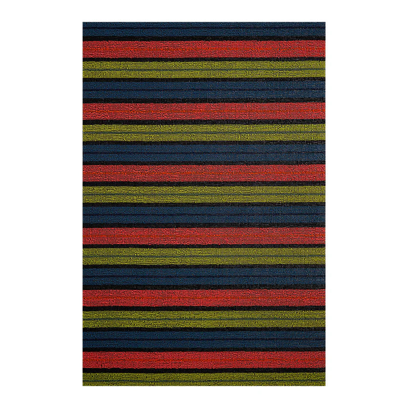 Ribbon Stripe Shag Mats - Limelight