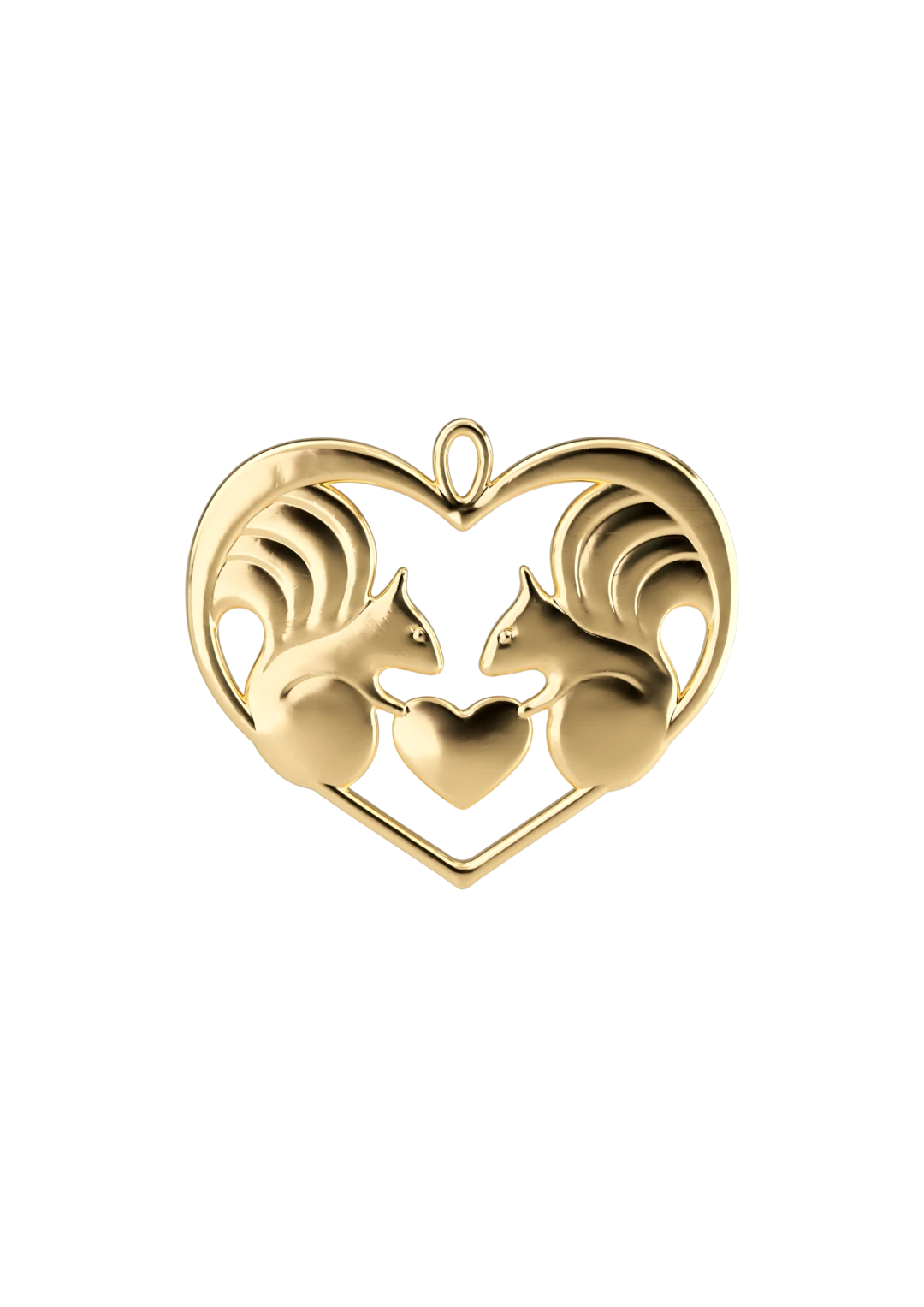 Nuts about you H6 cm / 2.4 in  gold plated