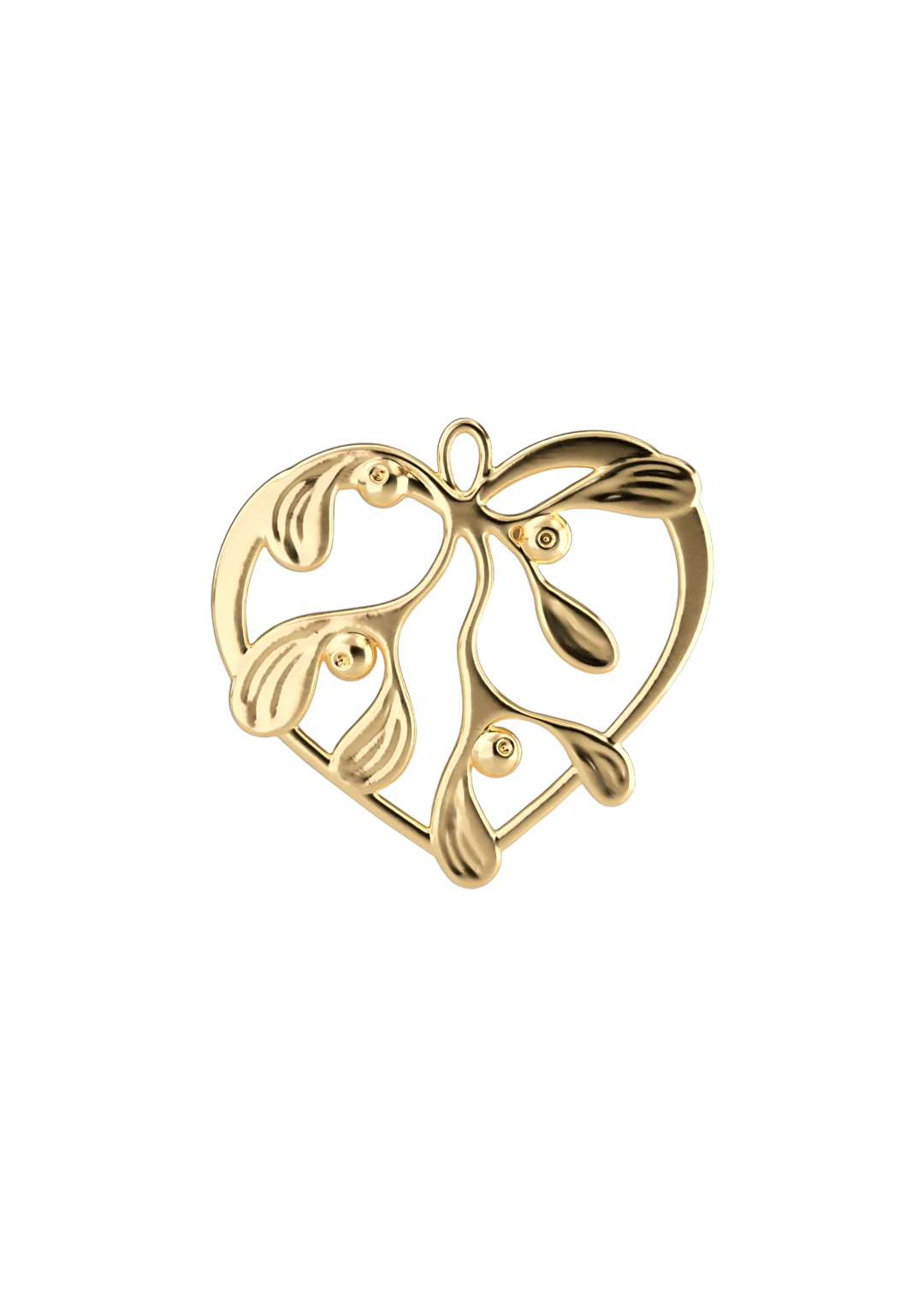 Under the Mistletoe H6.5 cm / 2.4 in gold plated